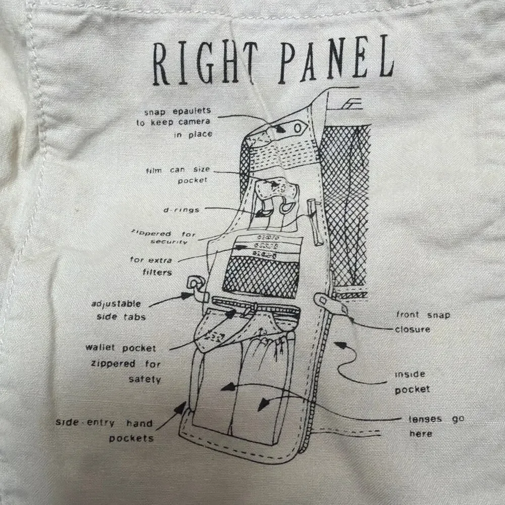 Vintage Y2K Banana Republic Photojournalist Safari Utility Vest Fishing Travel S